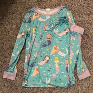 Mermaid Print Kids Pajamas